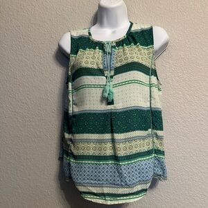 Collective Concepts green sleeveless boho top SP